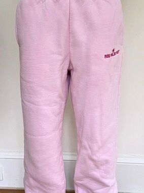 Pink Palm Puff Classic Sweatpants Pink Medium